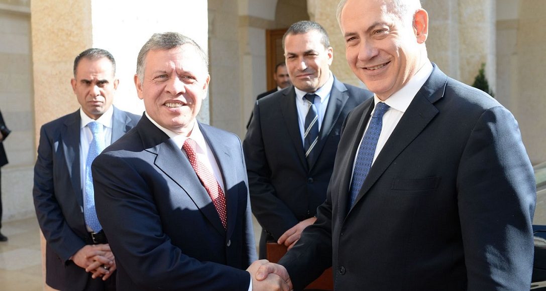 ملك الاردن مع بنيامين نتنياهو