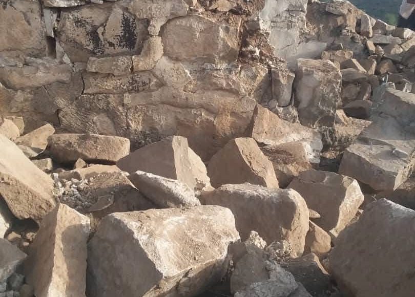 تدمير قبة مريم العذراء في الضالع حجر الشريفة الجماعات التكفيرية1