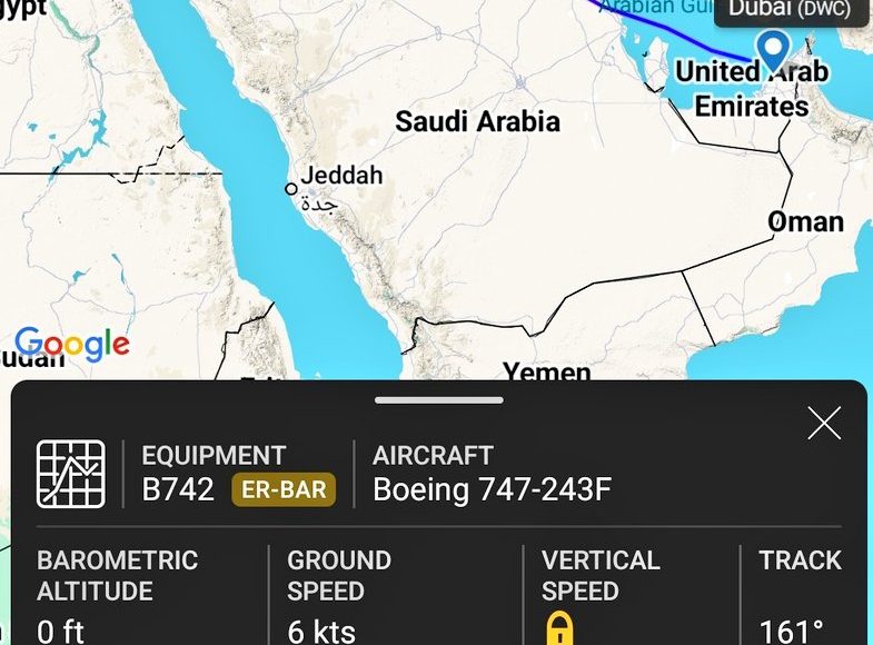 الطائرة الثانية من مطار آل مكتوم إلى اسرائيل